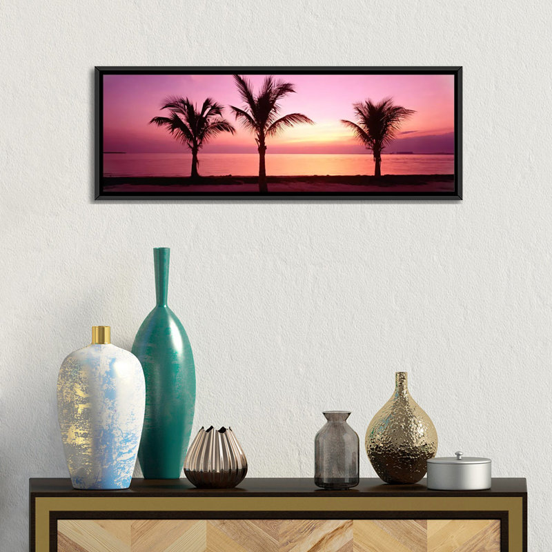 «Miami Beach, Florida», reproduction de photo sur toile, H 12 po x l 36 po x P 1,5 po, Toile avec cadre noir