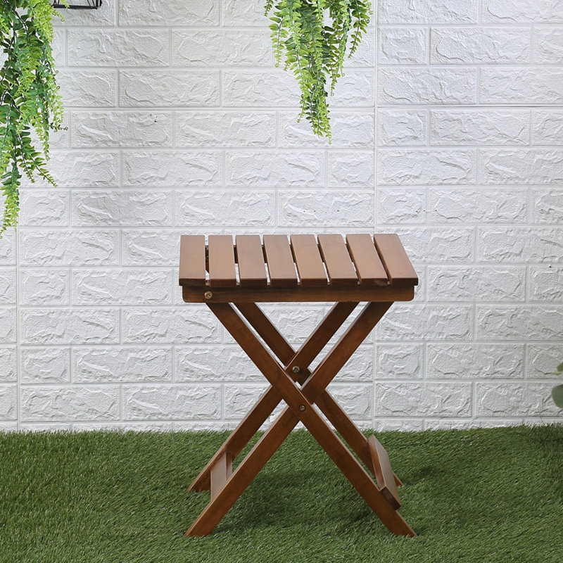 Table de bout pliante en bois Rue Adirondack, Brun