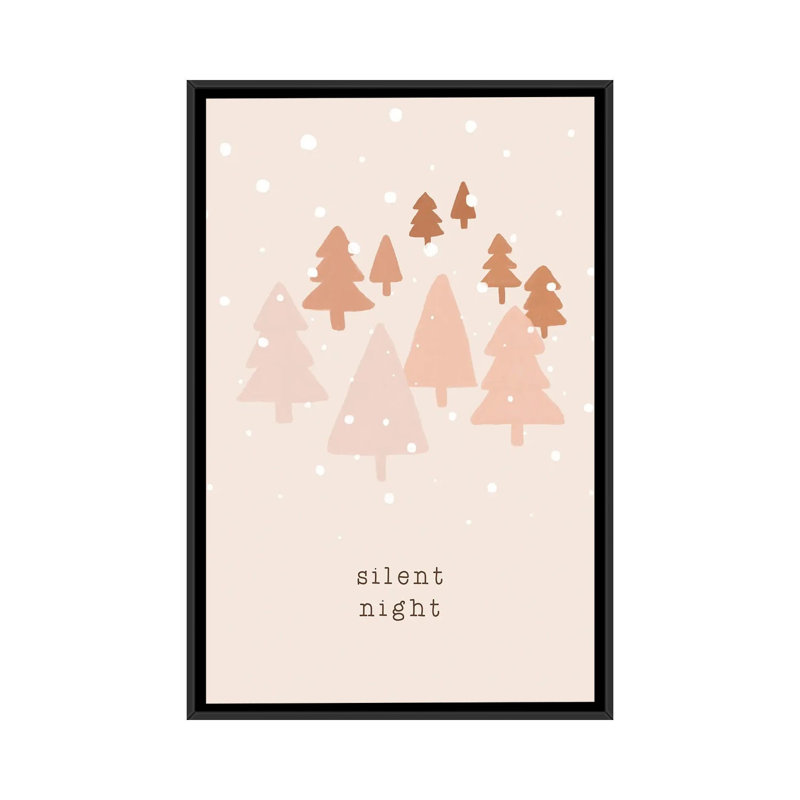 « Silent Night » par Orara studio, reproduction d’art, H 48 po x l 32 po x P 1,5 po, Toile avec cadre noir, Pas de tapis
