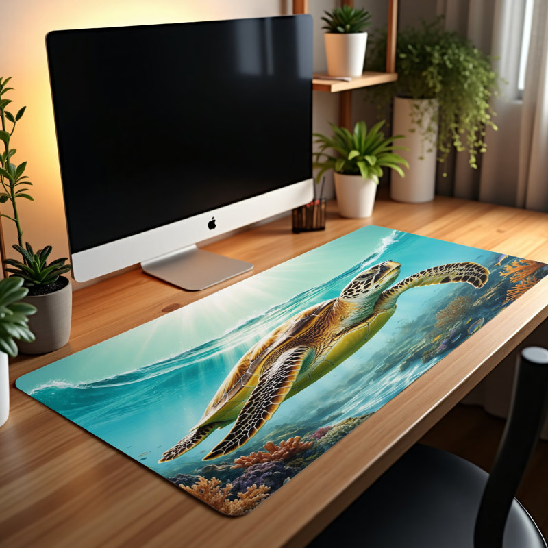 Polyester Desk Pad, 14.4x12.1