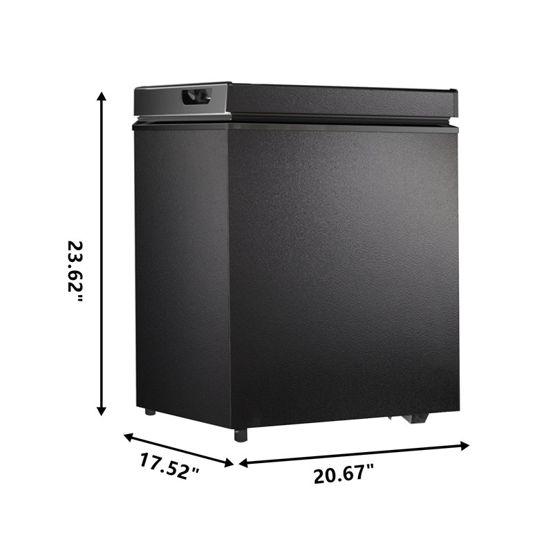 1.8 Cu.ft Deep Freezer, Chest Freezer with 2 Baskets, Fast Cooling, 7 Temps, Energy Saving, Black