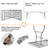Folding Picnic Table, Plastic Picnic Table, Portable with Carrying Handle, White Tailgate Utility Commercial Craft Table with Heavy Duty Frame for Parties and Events.-1143475790-1143475788