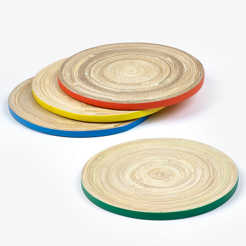 Stoneware Round 4 Piece Coaster Set