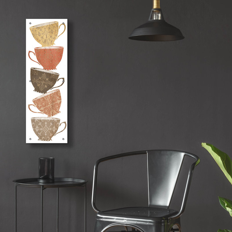 «Coffee 1» par Erin Clark, art mural en verre acrylique, H 36 po x l 12 po