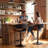 Adjustable Height Bar Stools With Faux Leather Seat Swivel Stool With Backrest For Kitchen Island, Bar, Home Pub​​-406743119-406839203