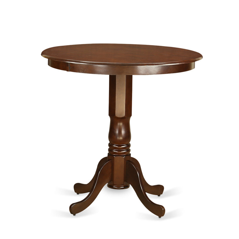 Jackson Counter Height Dining Table - a Round Dinner Table Top with Pedestal Base, Mahogany, 36" L x 36" W, Mahogany