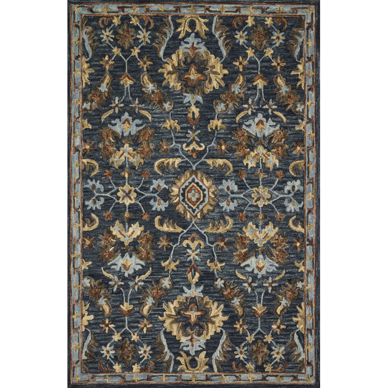 Tapis en laine crocheté à la main Edesia Watertown, Rectangle 2 pi 3 po x 3 pi 9 po