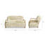 Causeuse en peau de mouton taupe beige Enchante