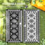 Tapis de camping extérieur, double face, en polypropylène à 310 g / m, avec bordure robuste, pour revêtement de protection pour pique-nique, pliable pour économiser de l'espace,-132687785-132687787