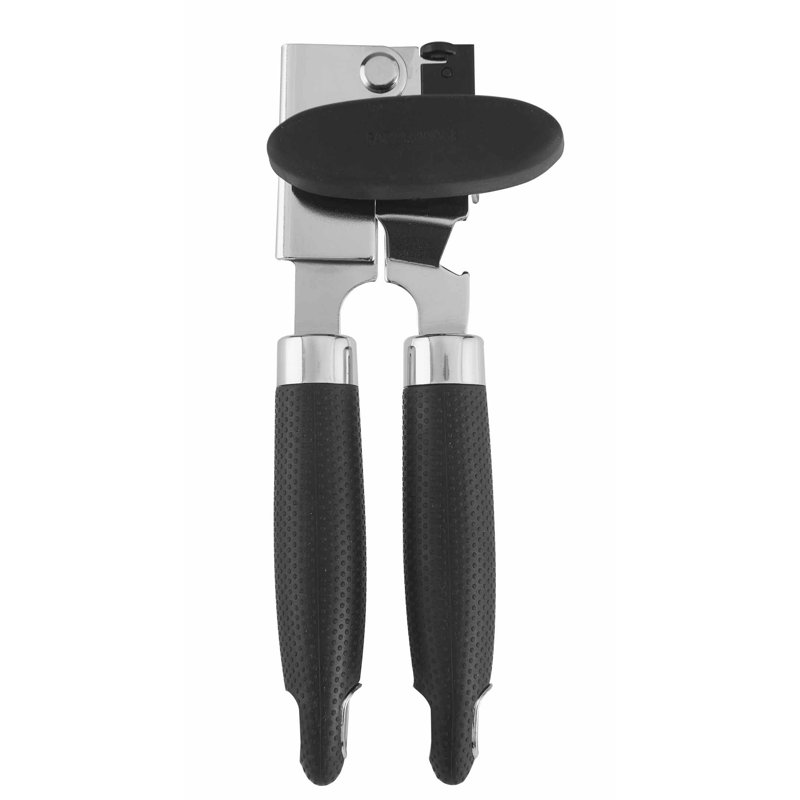 Black Stainless Steel Soft Handle Magnetic Can Opener