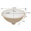Lavabo de salle de bain sous-comptoir ovale en céramique blanche 18 "x 15" avec trop-plein sous le comptoir