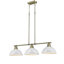 Luminaire suspendu en forme de dôme à 3 lumières pour îlot de cuisine Drakeford-626184618-626184614