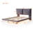 Upholstered Platform Bed with Sensor Light and 2 Large Backrests, Stylish Platform Bed with 2 sets of USB Port and Socket on each rear Bed Leg-1627273297-1627273296
