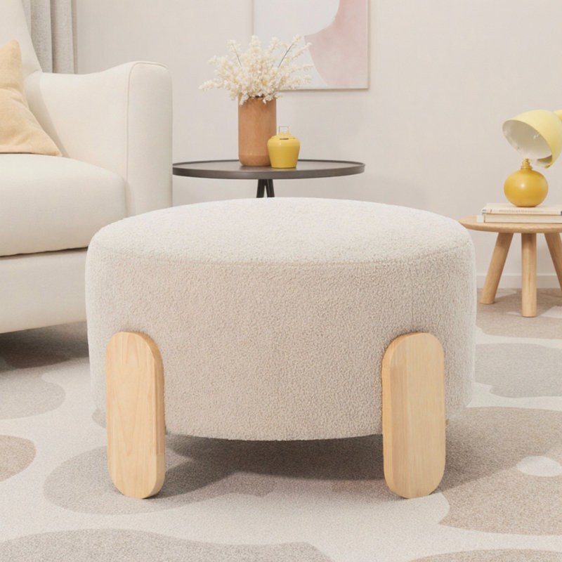 Siège de bureau beige 24,8 po