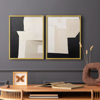 Série ABSTRACT DCXLIX - Reproduction encadrée de qualité supérieure - prête à être accrochée - aucun clou requis - aucun clou requis