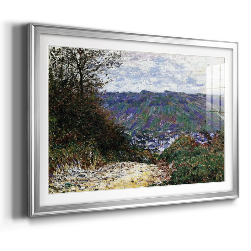 Path at Giverny, 1885, reproduction d'art sur papier, Argent, H 15 po x l 21 po x P 1,5 po