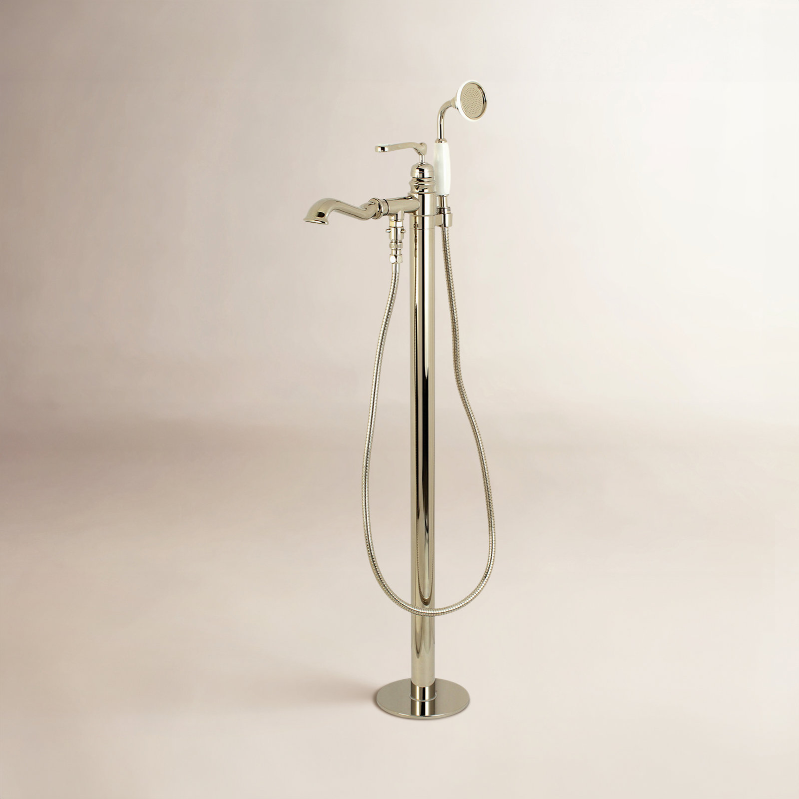 Royale Freestanding Tub Faucet with Hand Shower, Polished Nickel