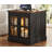 23.6" W Glass Door LED End Table with 2 Doors (Set of 2)-84788021-84788020