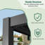 Pergola de patio à cadre en aluminium avec toit à persiennes réglable-105591036-105591038