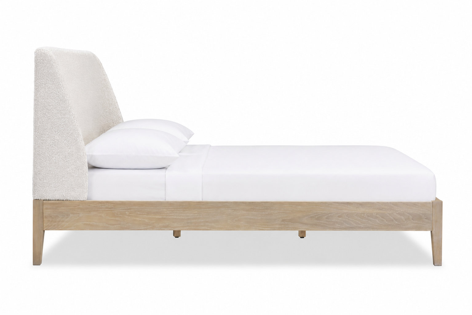 Cloey Upholstered Bed, Ivory, King