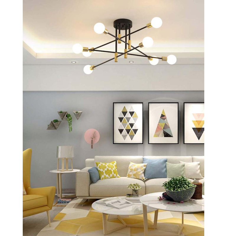 Lustre sphérique Spoutnik à 8 lumières Amarya
