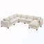 Canapé modulaire rembourré en U avec siège et rangement 7 places-129460600