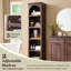 Armoire de salle de bain arquée haute de 76 po à 5 niveaux Ahart-1988486826-1994044644