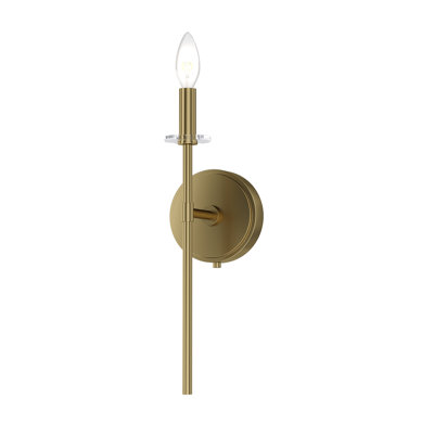 Sapello Plug & Play 1-Light Wall Sconce in Transitional and Modern Style-16 Inches Tall and 5 Inches Wide