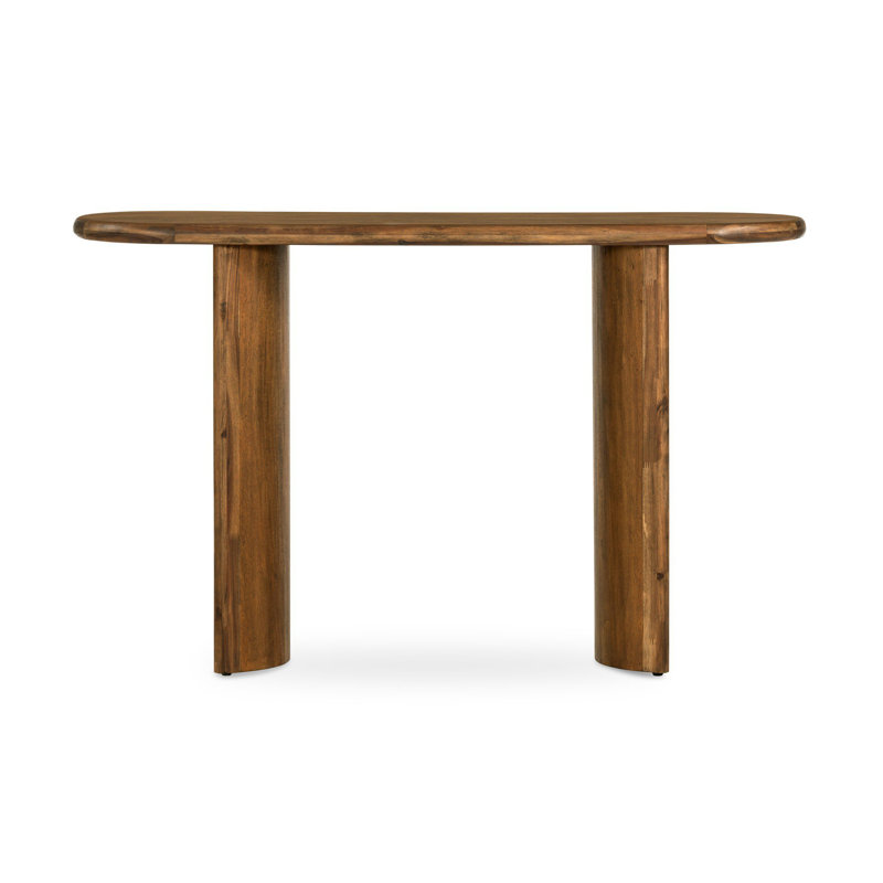 Haiden 51'' Solid Wood Console Table, Seasoned Brown Acacia