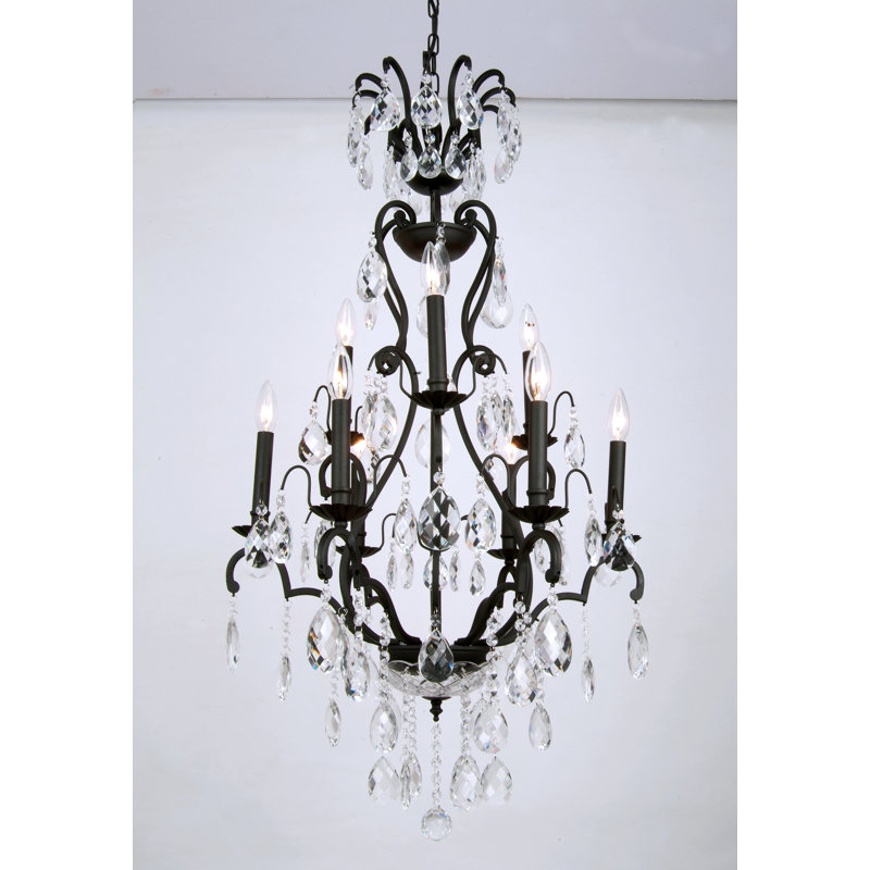 Lustre empire en cristal 9 lumières Traditional