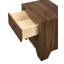 Table de chevet transitionnelle 1Pc 2 tiroirs avec quincaillerie de chambre en métal