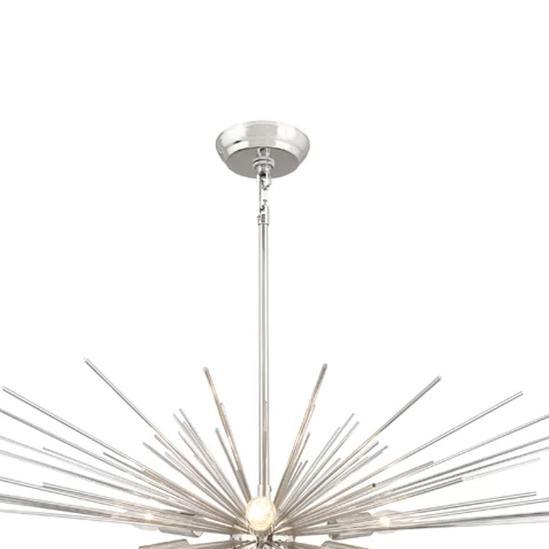 6 - Light Dimmable Sputnik Sphere Chandelier, Chrome, Yes