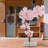 Pink Artificial Cherry Tree Fake Sakura Tree With Lights