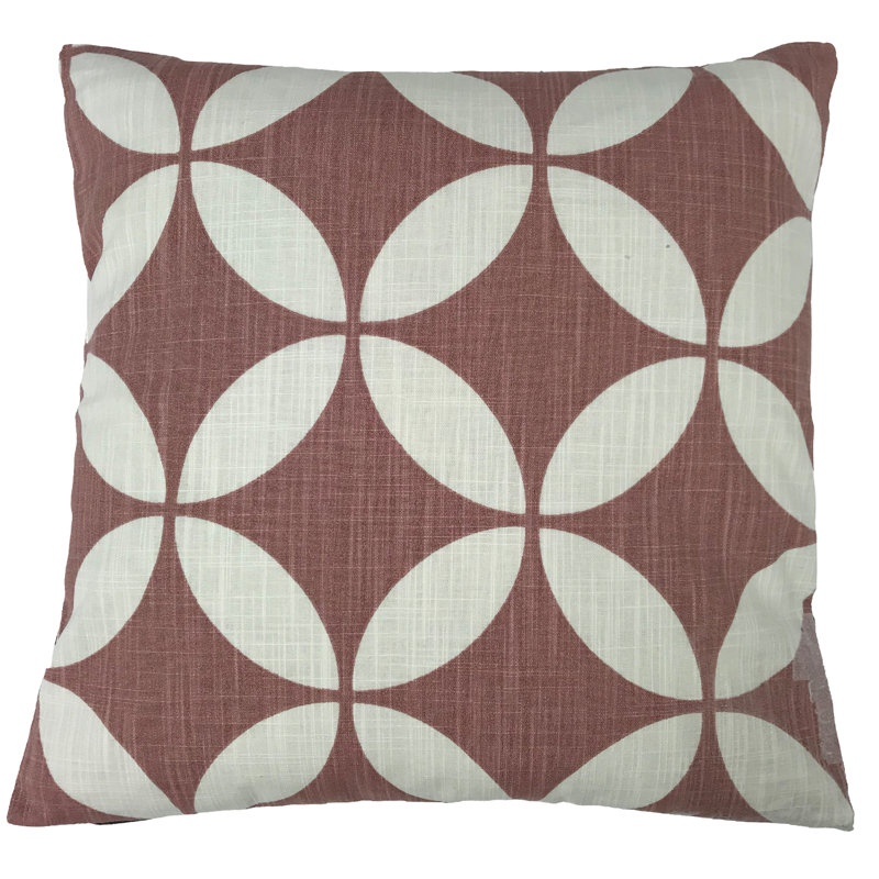 Coussin Asah, 26 po x 26 po, Brun