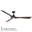 Ventilateur de plafond intelligent en bois naturel 72 po Carve avec trousse d'éclairage à DEL sélectionnable 2700K-3000K-4000K-5000K et télécommande incluse-116667951-116667947