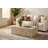 Teak Slice Coffee Table, Rectangle, Oat Finish