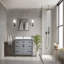 Meuble-lavabo simple l 48 po x P 22 po, comptoir en quartz blanc
