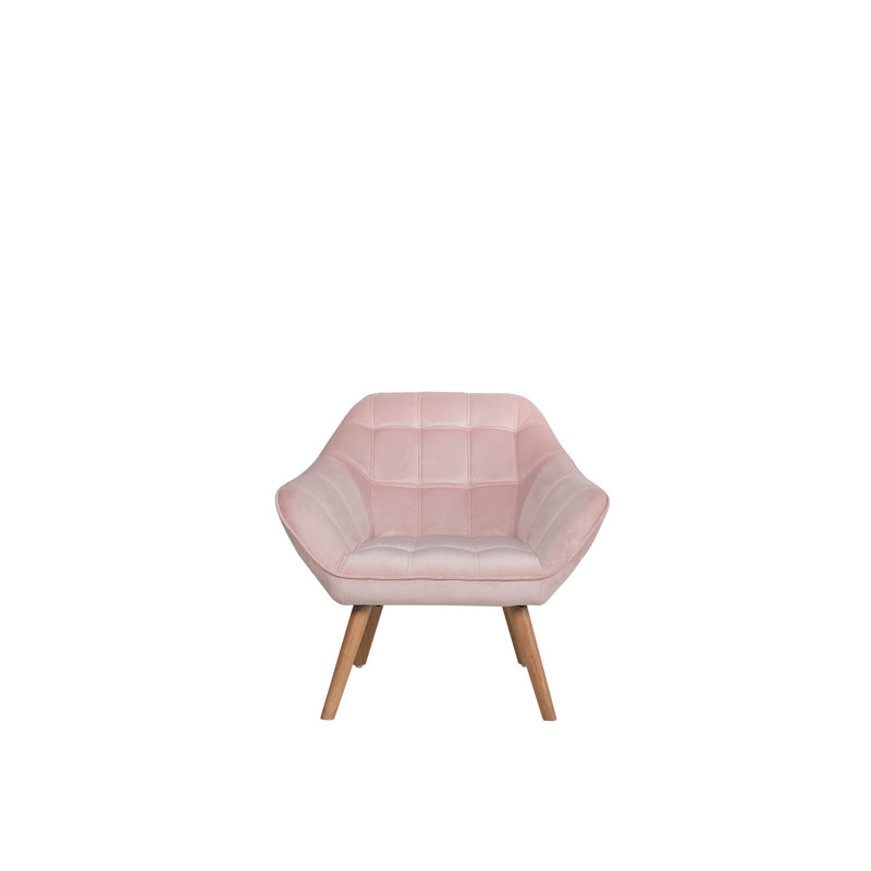 Zariah Velvet Armchair, Pink