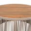 Table basse pour l'extérieur en corde de rotin et bois d'acacia