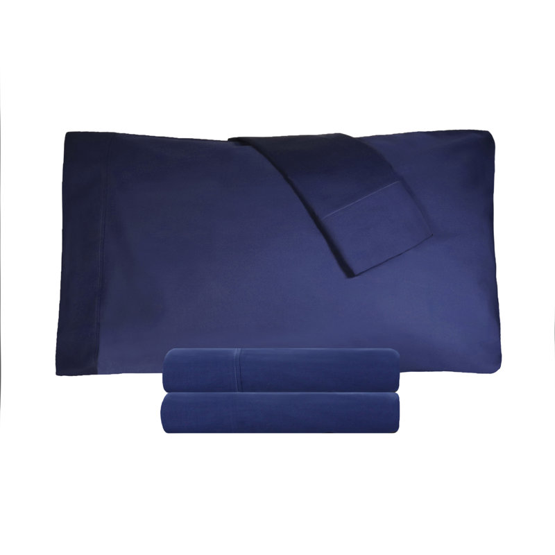 Ensemble de draps en coton percale à densité de tissage 300 fils Percale, Ensemble de draps pour très grand lit divisé + 1