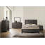 Commode 1 pièce de style contemporain avec un design moderne à deux tons, des pieds en bois et des poignées en nickel pour un rangement élégant dans la chambre à coucher-757103111