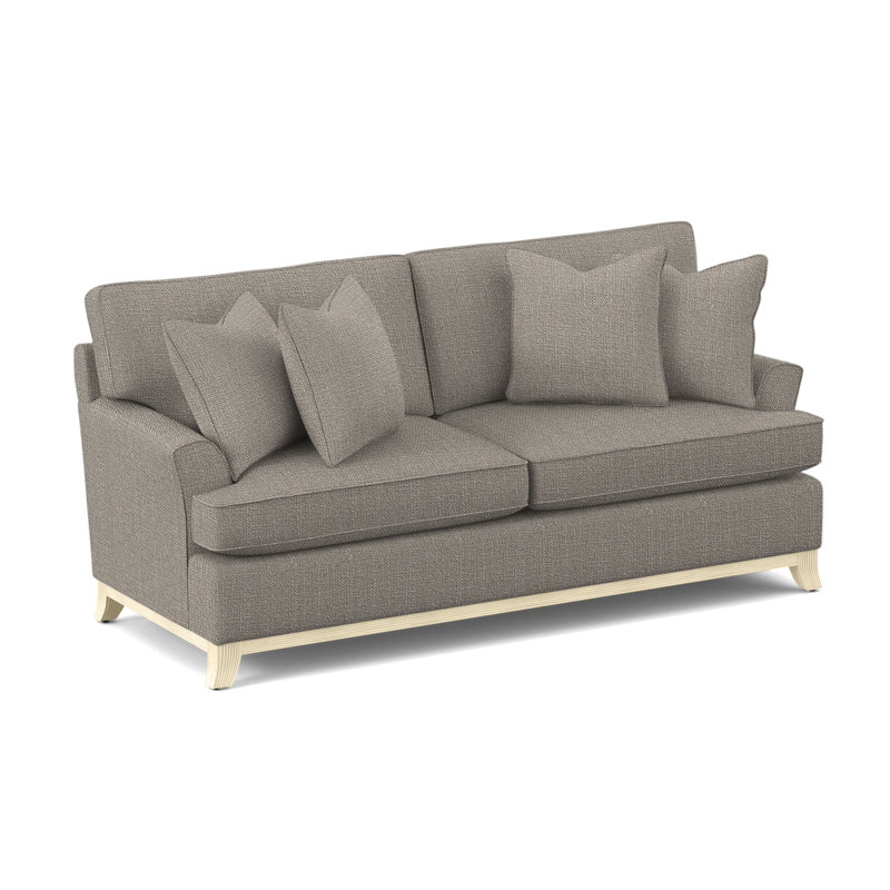 Oaks Way 84" Flared Arm Sofa with Reversible Cushions, Air Dream Mattress, Green Performance Fabric; 0851-54
