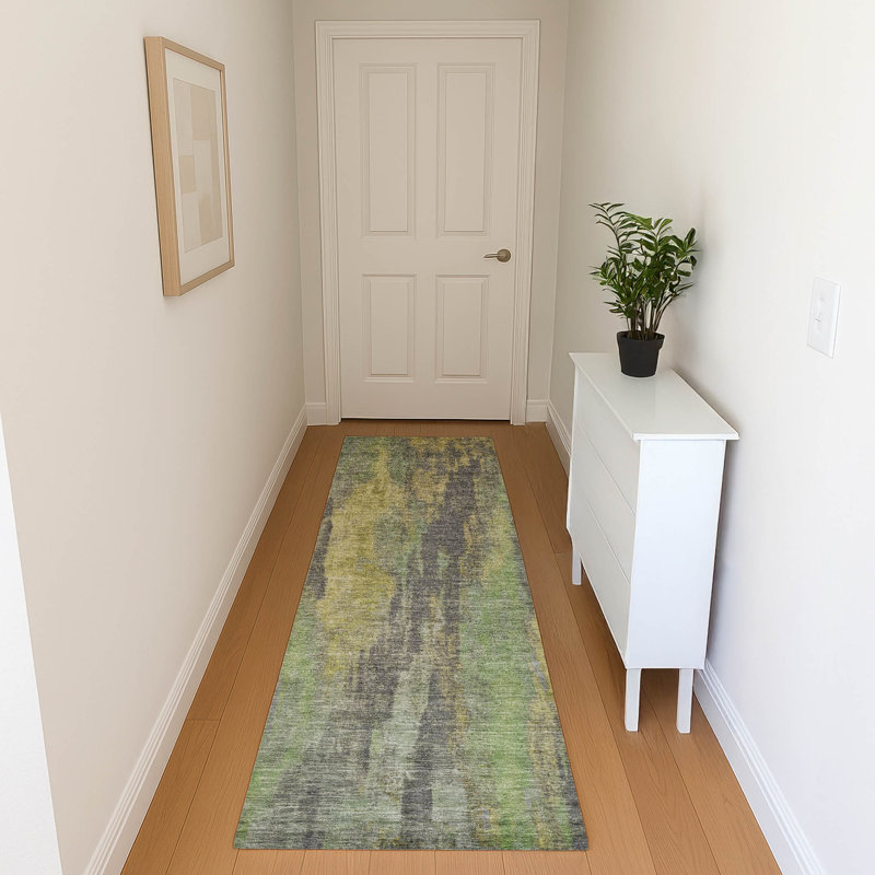 Premium Machine Washable Lampkins AMF1648 Abstract Rug, Runner 2'3" x 7'6"