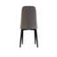 Chaises de salle à manger en cuir d'unité centrale beige (4) - coussins épais, pieds en métal noir, moderne pour la cuisine et l'espace de 4 chaises, revêtement, élégant et (beige-1262055013