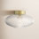 Tyrel Single Light Glass Semi Flush Mount