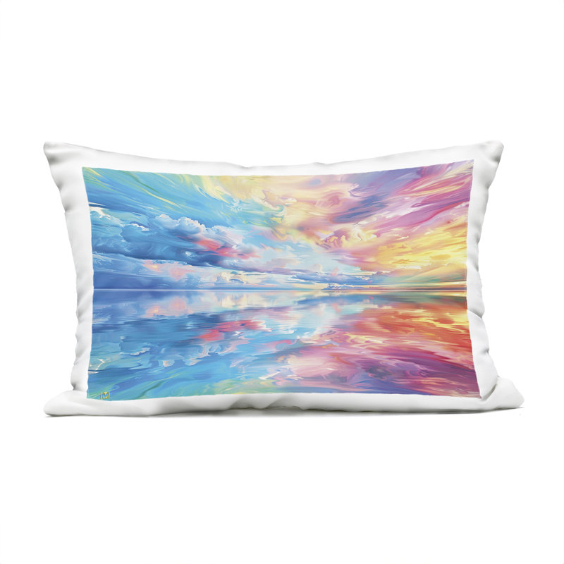 Coussin d'extérieur Prismatic Rainbow Sunset Design par Michael Ward