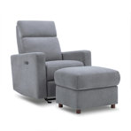 Nurture& Premium Ottoman Footrest for Nursery or Living Room, Stain-Resistant Fabric