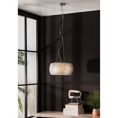 Luminaire suspendu tambour 5 lumières Rylie