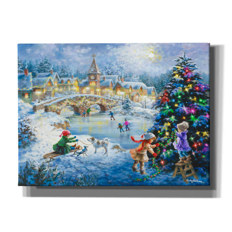 «Joyful Celebration» par Nicky Boehme, art mural sur toile, H 40 po x l 54 po x P 1,5 po