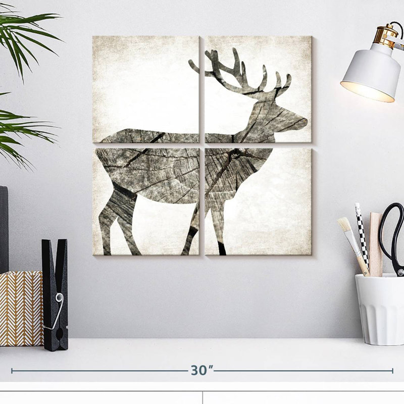 Bois de cerf Brampt, H 18 po x l 18 po